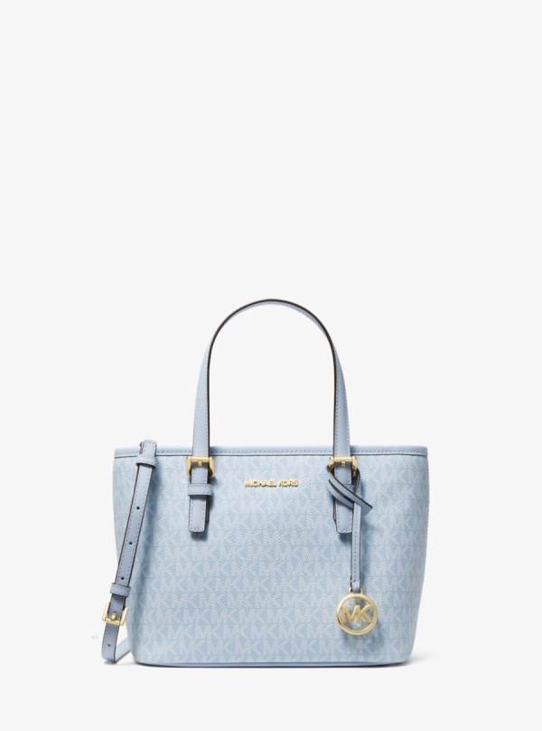 Damske Prenosná Taška Michael Kors Jet Set Travel Extra-Small Logo Top-Zip Modre - Kabelky Michael Kors Lacne | QRWCG-2086